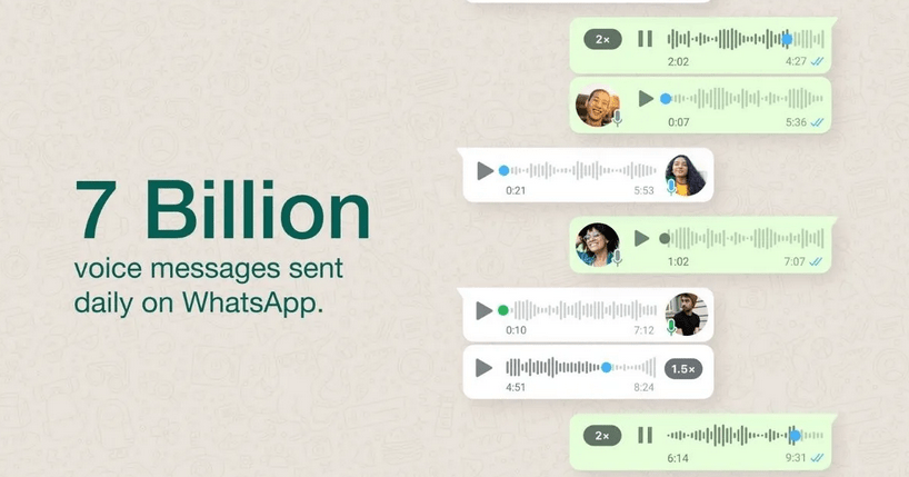 WhatsApp представить нові функції, які зроблять голосові повідомлення більш інтерактивними