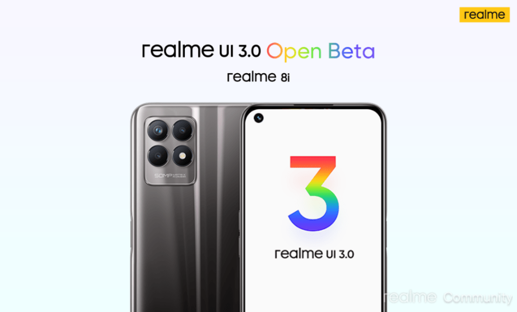Відкрита бета-версія Realme UI 3.0 x Android 12 тепер доступна для Realme 8i