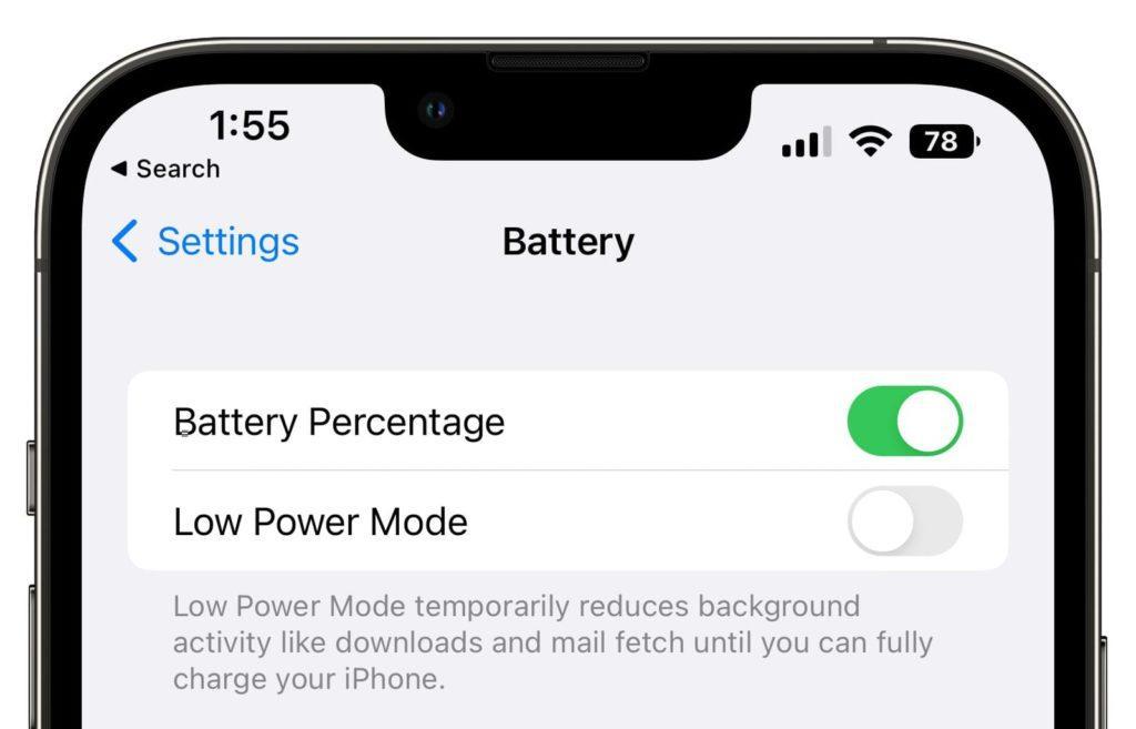 iPhone нарешті отримав показник відсотка заряду акумулятора в iOS 16 Beta 5