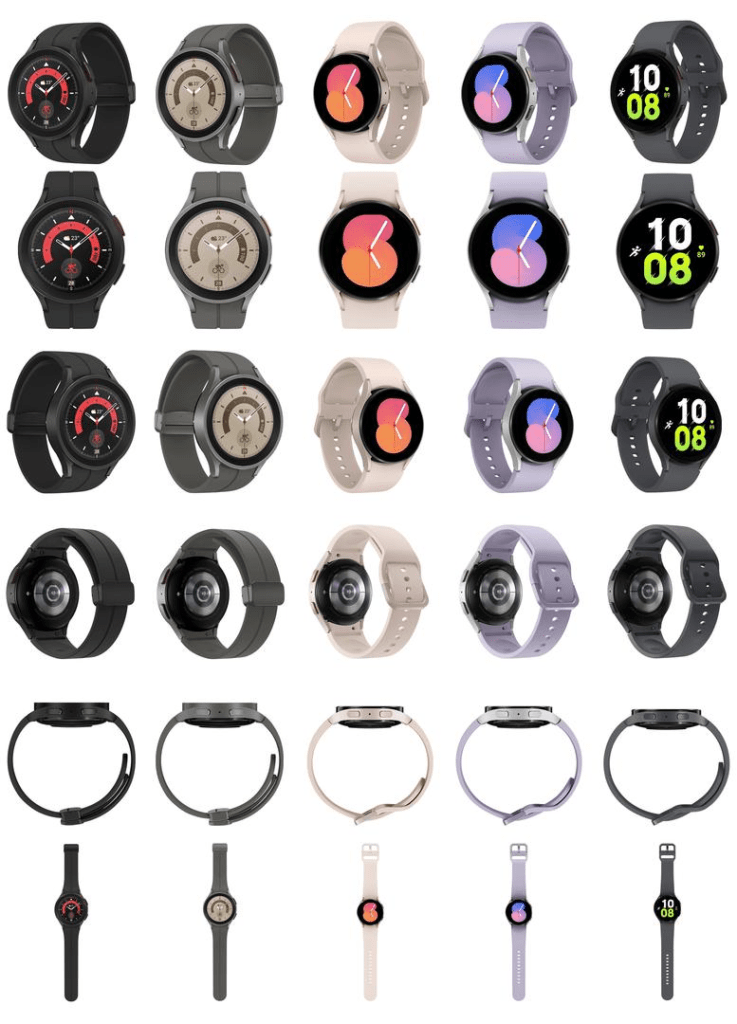 Неанонсовані Samsung Galaxy Watch 5 і Watch 5 Pro показані на нових рендерах