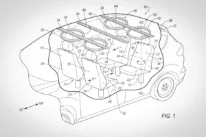 Ford запатентував подушки безпеки на стелі автомобіля