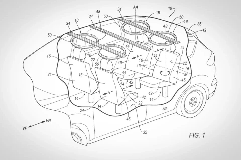 Ford запатентував подушки безпеки на стелі автомобіля