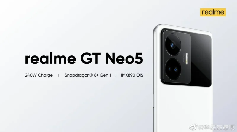 Відомі основні характеристики Realme GT Neo 5