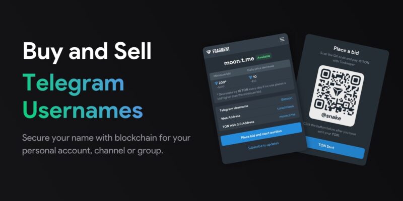 Telegram дозволив купувати та продавати імена користувачів, груп та каналів – угоди та реєстрація прав відбуваються у блокчейні TON