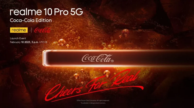 Realme 10 Pro 5G Coca-Cola Edition планується випустити наступного тижня, розкрито дизайн