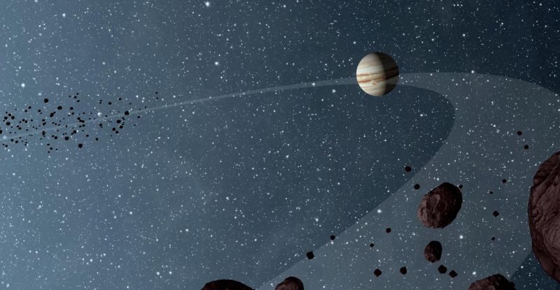 Таємничу асиметрію астероїдів Юпітера можна нарешті пояснити