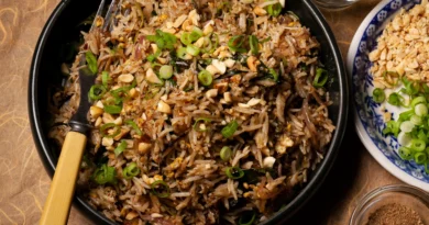 Рецепт смаженого рису з крабами