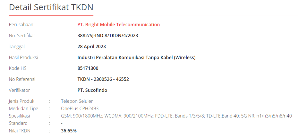OnePlus Nord 3 помічений на TKDN
