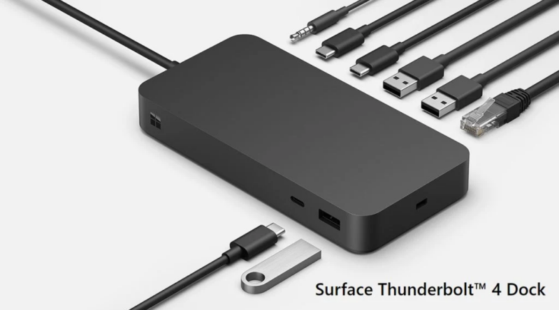Microsoft запускає док-станцію Surface Thunderbolt 4 Dock для своїх ноутбуків Surface