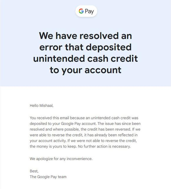 Google випадково роздав до $1000 постійним користувачам Google Pay, які не потрібно повертати