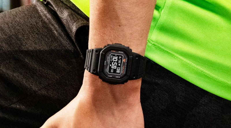 Випущено гібридний смарт-годинник Casio DWH5600 G-Shock із зарядкою від сонячної батареї