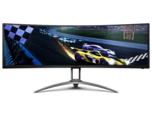 Представлений монітор AOC AG493QCX із 49-дюймовим вигнутим екраном і частотою оновлення 144 Гц