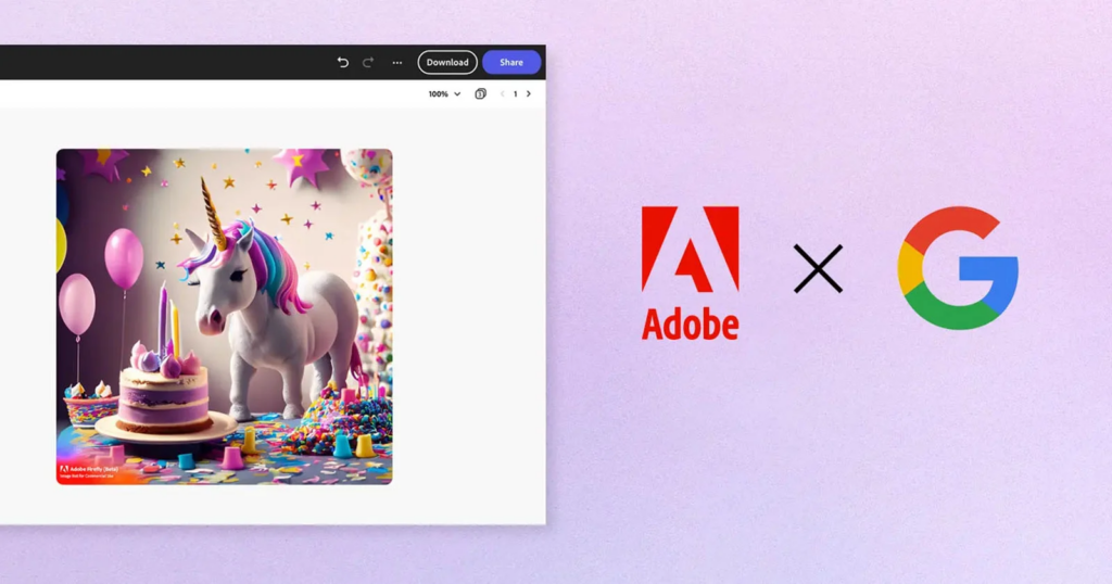 Google інтегрує Adobe Firefly та Express у свій чат-бот Bard