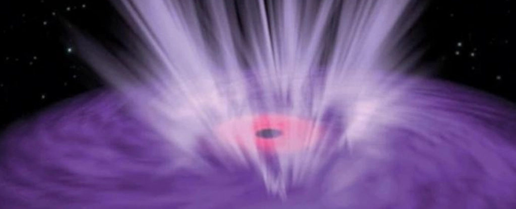 Великі чорні діри генерують потужні вітри, які майже досягають швидкості світла