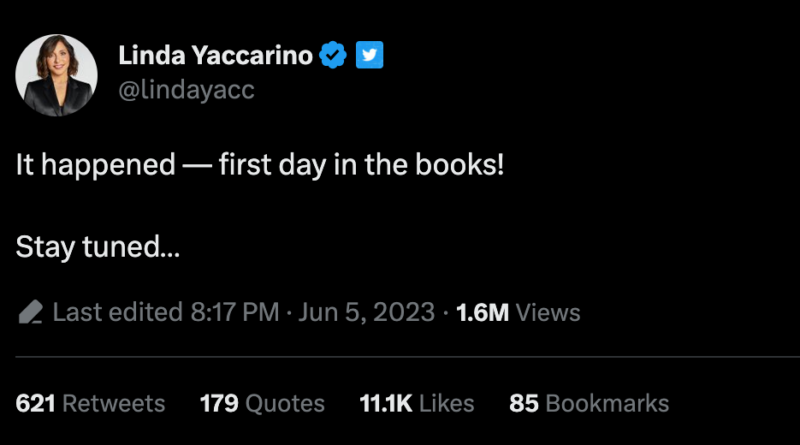 Лінда Яккаріно зробила твіт про перший день на посаді генерального директора Twitter