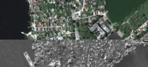 Опубліковано супутникові знімки Херсонської області до та після руйнування Каховської ГЕС