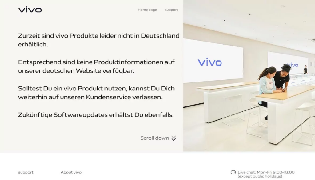 Vivo закриває свій онлайн-магазин у Німеччині через патентний спір, винесений на користь Nokia