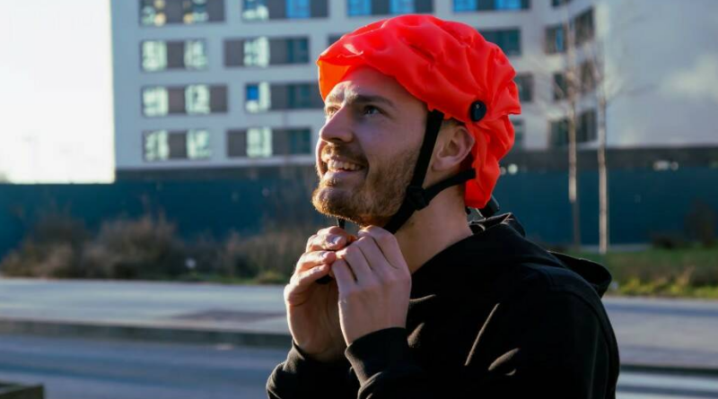 У Німеччині показали надувний велосипедний шолом Inflabi — він безпечніший та зручніший