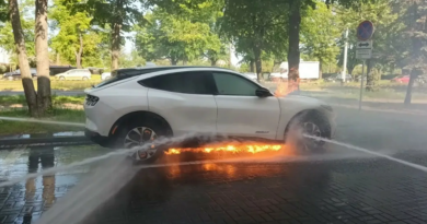 У Польщі з невідомих причин загорівся Ford Mustang Mach-E