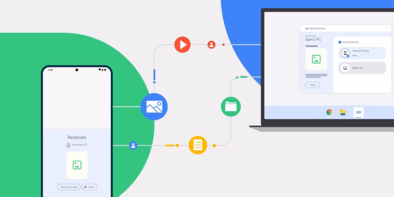 Google випустила програму Nearby Share для обміну файлами між Windows та Android