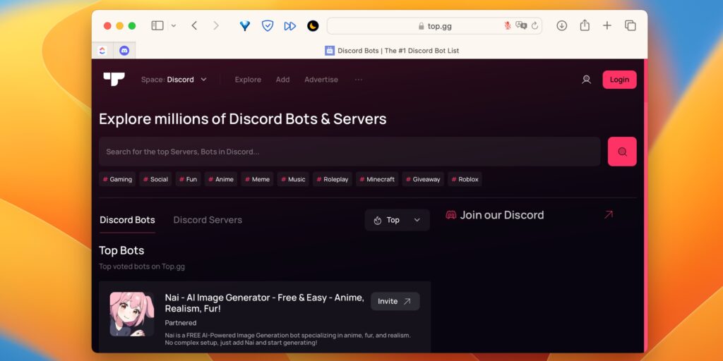 Як додати бота в Discord: пошукайте за ключовими словами або назвою