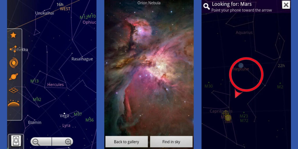 Програми для любителів астрономії: Sky Map