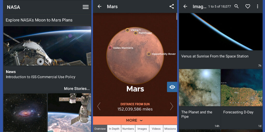 Програми для любителів астрономії: NASA App