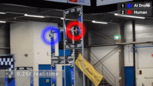 Керований штучним інтелектом дрон вперше обігнав дрони операторів-людей