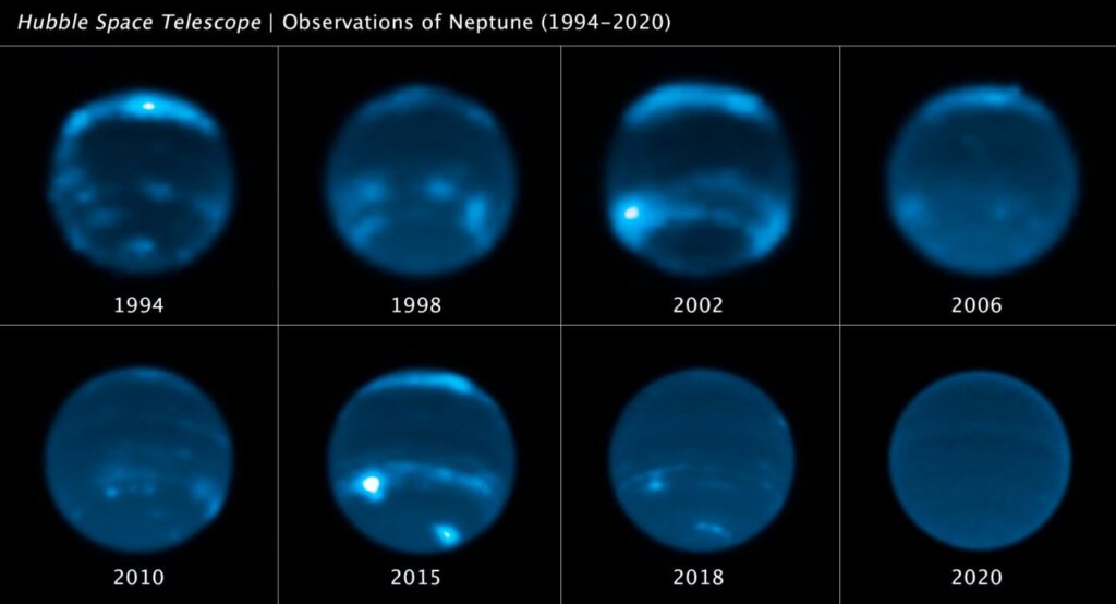 Спокійне Сонце позбавило Нептун хмар