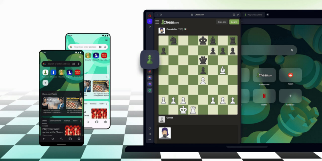 Opera та Chess.com випустили браузер із вбудованими шахами