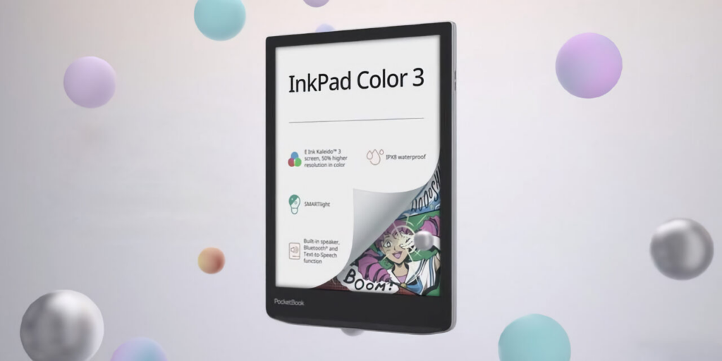 PocketBook представила читалку InkPad Color 3 з кольоровим екраном E-Ink і вологозахистом