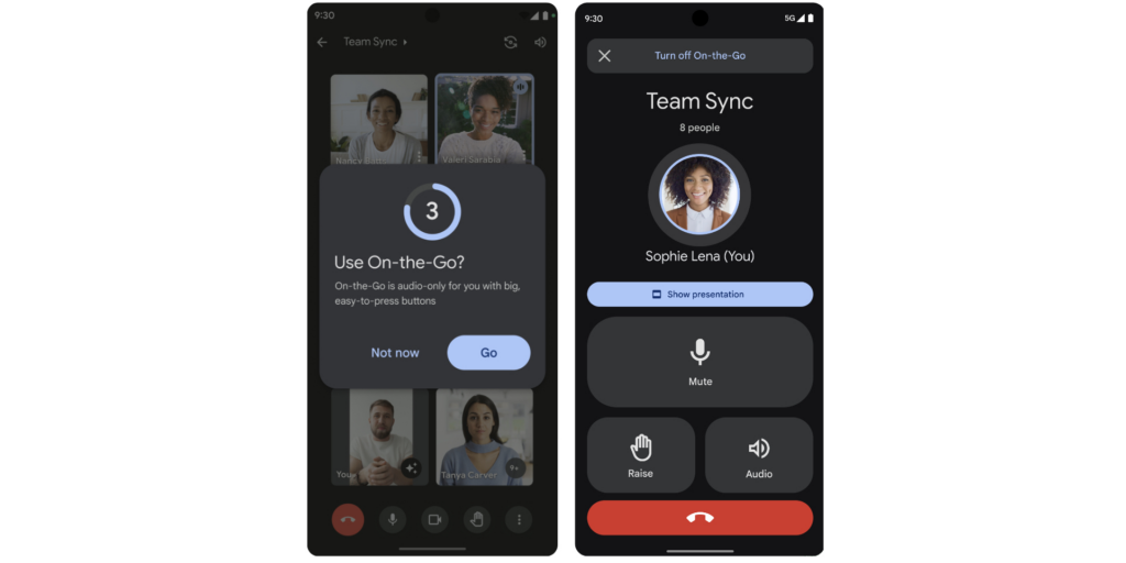 Google Meet для Android отримав новий режим для дзвінків на ходу