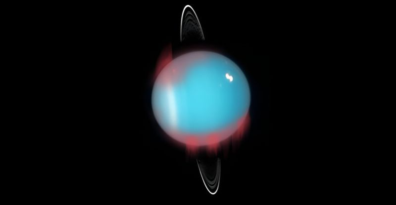 Вперше підтверджено наявність інфрачервоного полярного сяйва на Урані