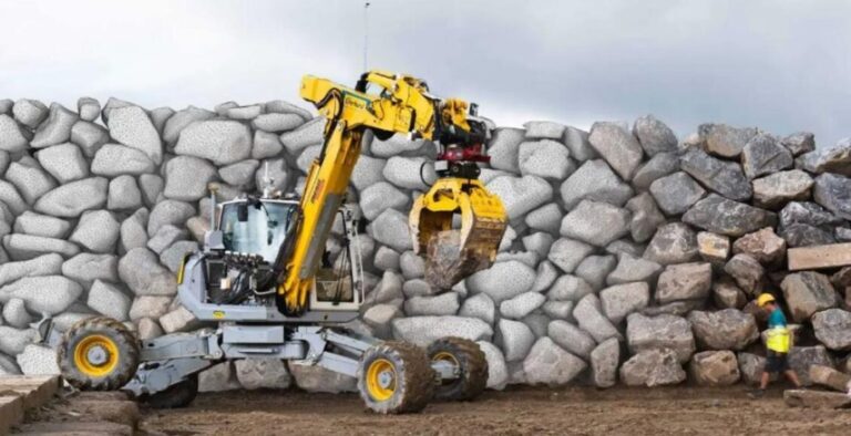 Екскаватор майбутнього: швейцарські дослідники створили “робота-будівельника”, який самотужки звів стіну з валунів (відео)
