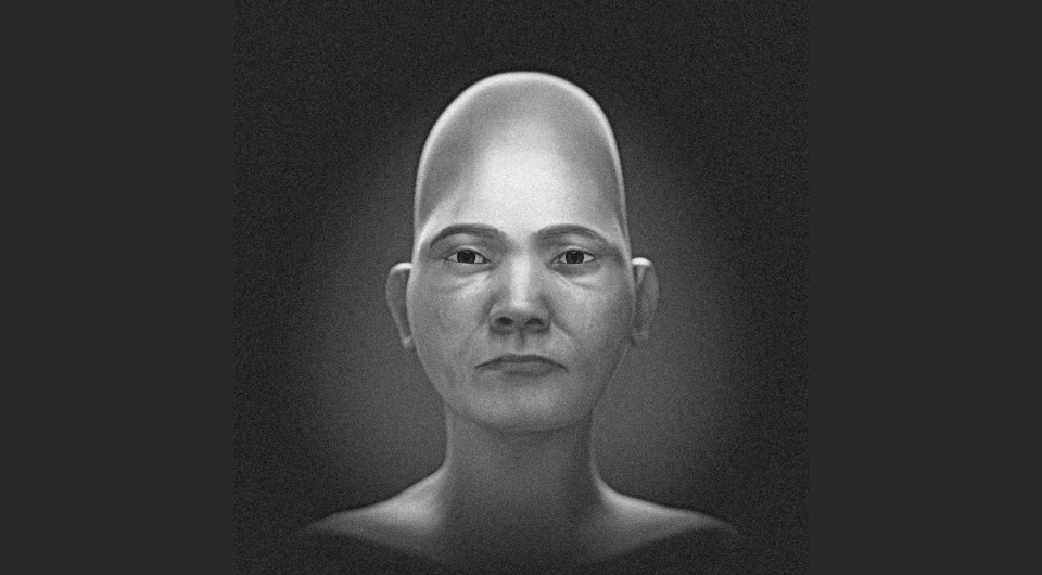 Відтворено обличчя жінки зі штучно деформованим черепом із Раннього Середньовіччя