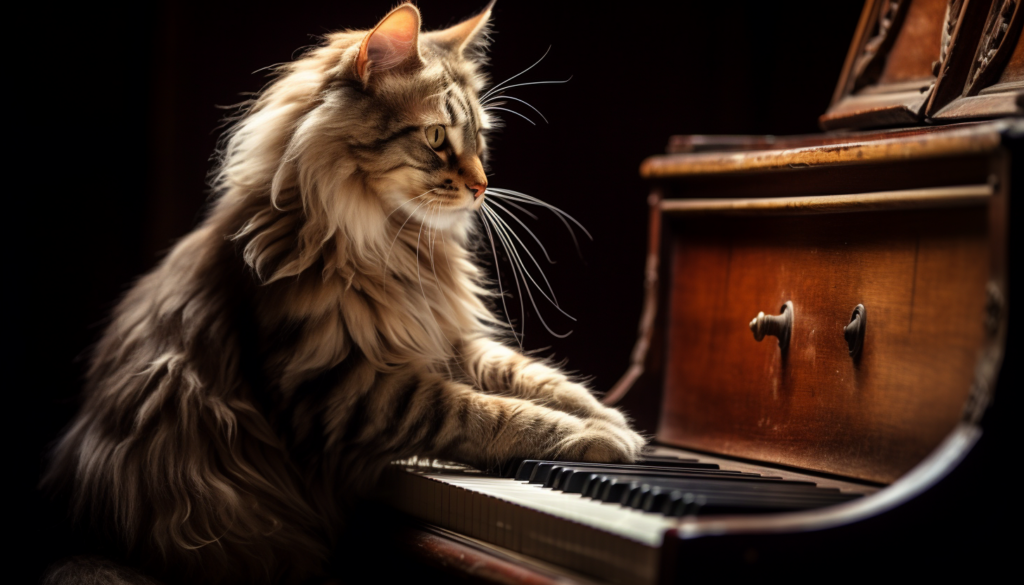 Котячий вальс: котик поки спускався з піаніно, створив новий музикальний шедевр