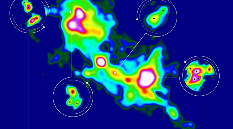 Астрономи вперше розглянули молекулярну хмару, де формуються системи з двох, трьох і навіть п'яти зірок