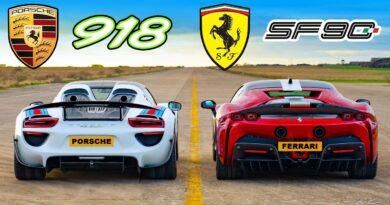 Супергібриди Ferrari SF90 Stradale та Porsche 918 Spyder влаштували гоночну дуель