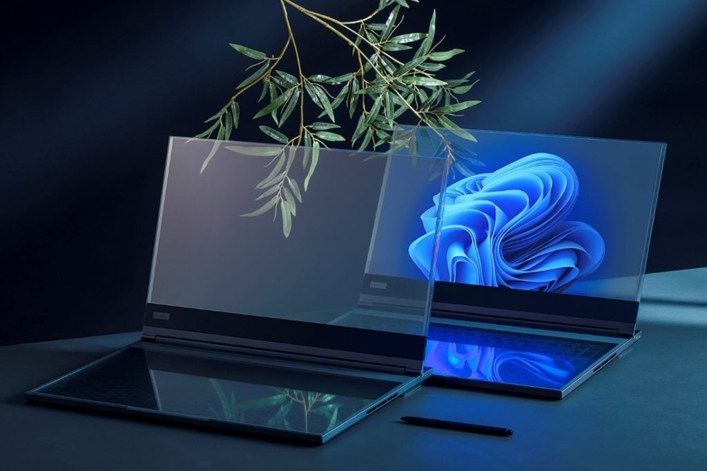 Lenovo представили концепт ThinkBook із технологією прозорого дисплея