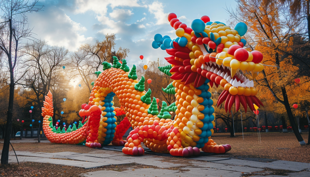 У Гонконзі зібрали найбільшого у світі дракона з повітряних куль