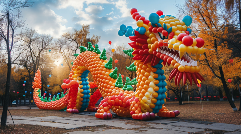 У Гонконзі зібрали найбільшого у світі дракона з повітряних куль
