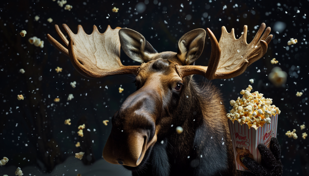 Лось у кінотеатрі: на Алясці тварина відвідала заклад і поласувала попкорном