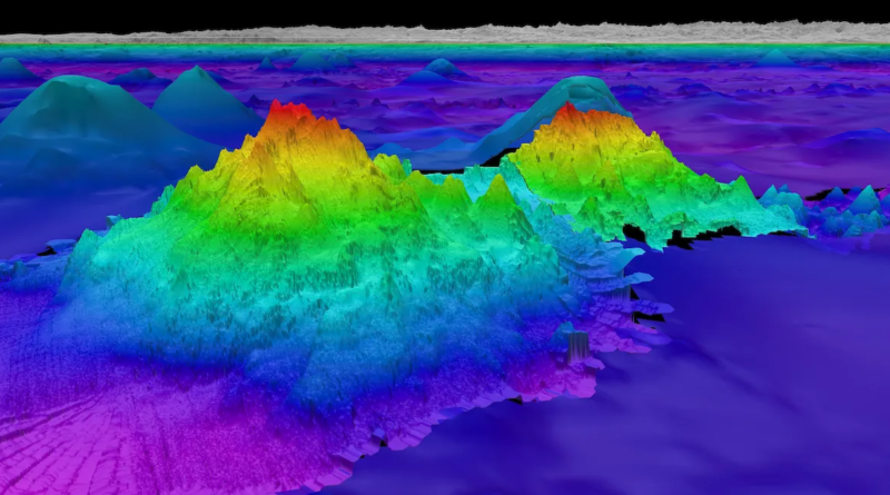 Завдяки гравітаційним аномаліям виявлено нові глибоководні гори заввишки понад 2680 метрів