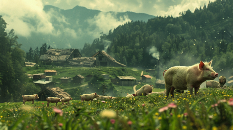 Свиням будують ціле місто на горі в Китаї