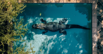Жінка з Флориди знайшла алігатора, який плавав в басейні на задньому дворі (Відео)