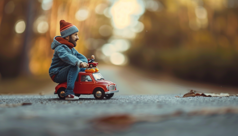 Чоловік розігнався до 149 км/год на іграшковій машинці, щоб потрапити у книгу рекордів Гіннеса