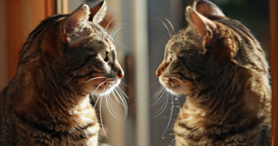 Кіт влаштував скандал своєму відображенню в дзеркалі, розсмішивши глядачів