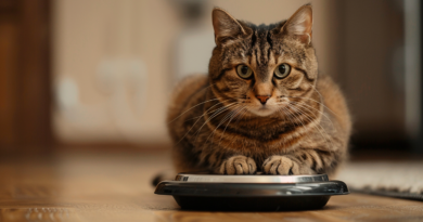 Кіт, що сидить на дієті, знайшов спосіб вимагати їжу (Відео)