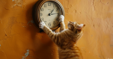Мережу повеселив котик, який майстерно заліз на стіну, щоб полагодити годинник