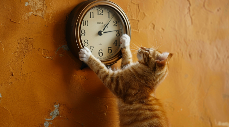 Мережу повеселив котик, який майстерно заліз на стіну, щоб полагодити годинник